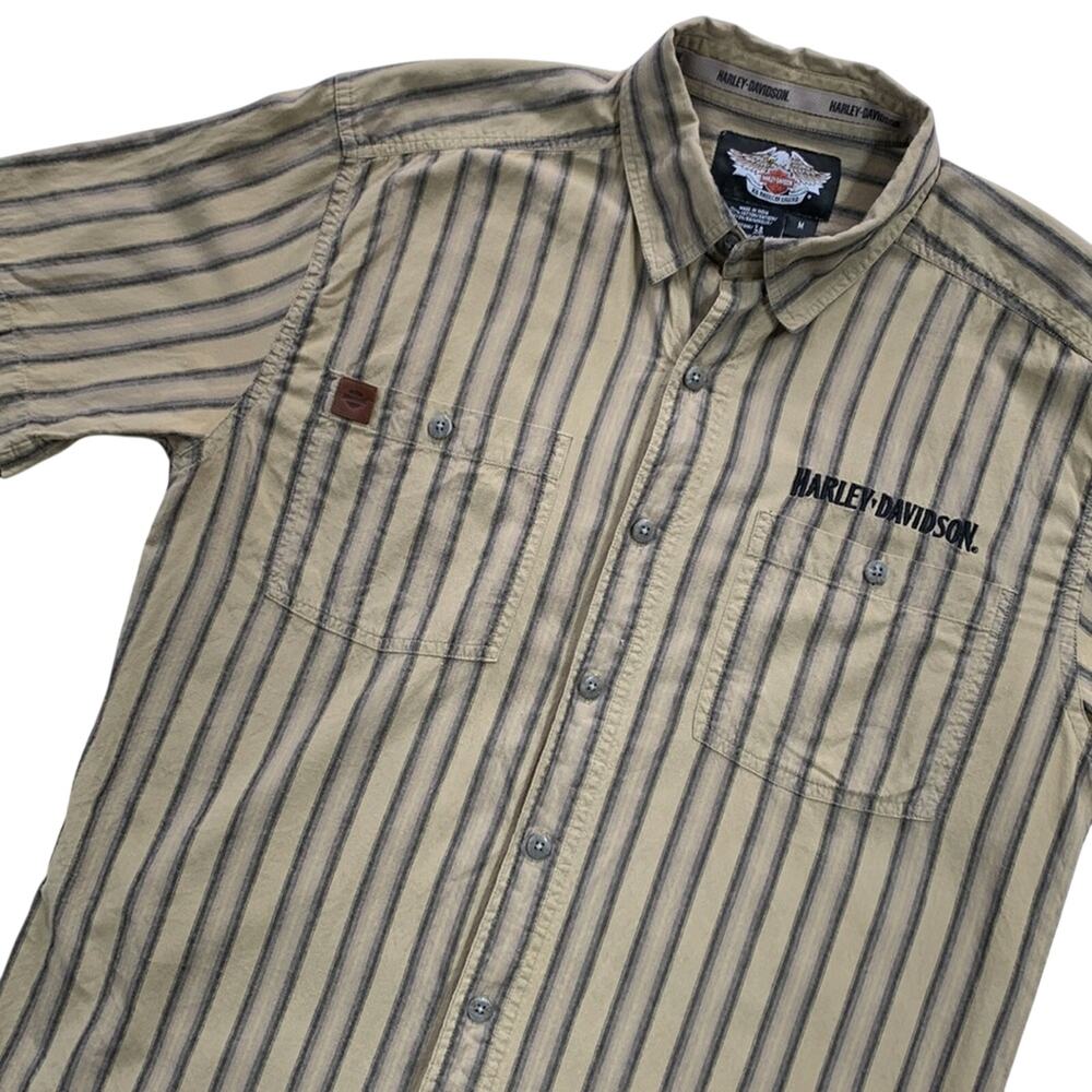 Men's Harley Davidson Short Sleeve Button Down Embroidered Shirt Medioum
